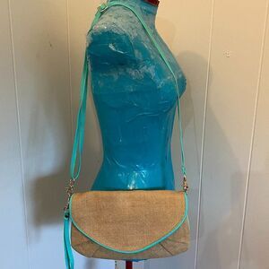 WB Boho Crossbody Burlap Bag